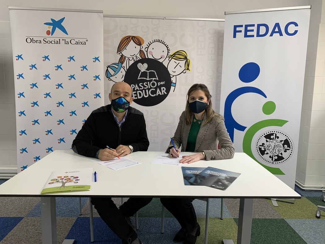 La Fundació "la Caixa" dona suport a la campanya solidària #AJUDAfamíliesxCOVID de les escoles FEDAC
