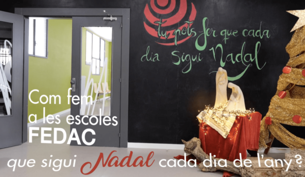 Imatge de la videofelicitació de Nadal 2021 de les escoles FEDAC.