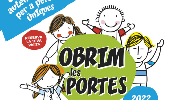 Cartell de portes obertes de les escoles FEDAC per al proper curs escolar 2022-23