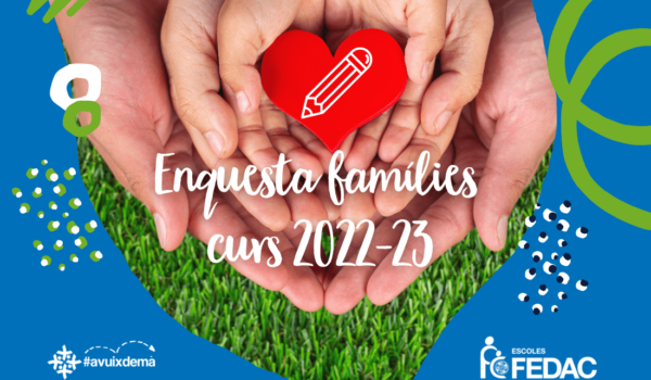 Presentem els resultats de l'enquesta a les fanílies de les escoles FEDAC d'aquest curs 2022-23.